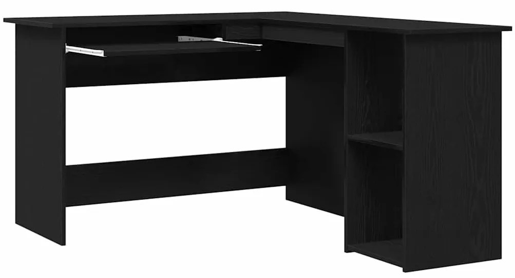 vidaXL Γωνιακό γραφείο Μαύρη δρυς 120 x 140 x 75 εκ Επεξεργασμένο ξύλο