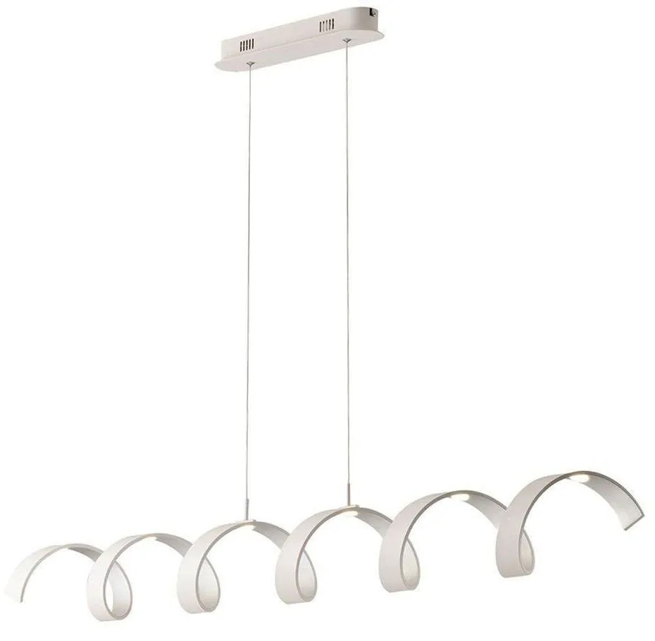 Φωτιστικό Οροφής - Ράγα Helix LED-HELIX-S6C BCO 30W Led 125x120cm White-Silver Luce Ambiente Design Aluminium