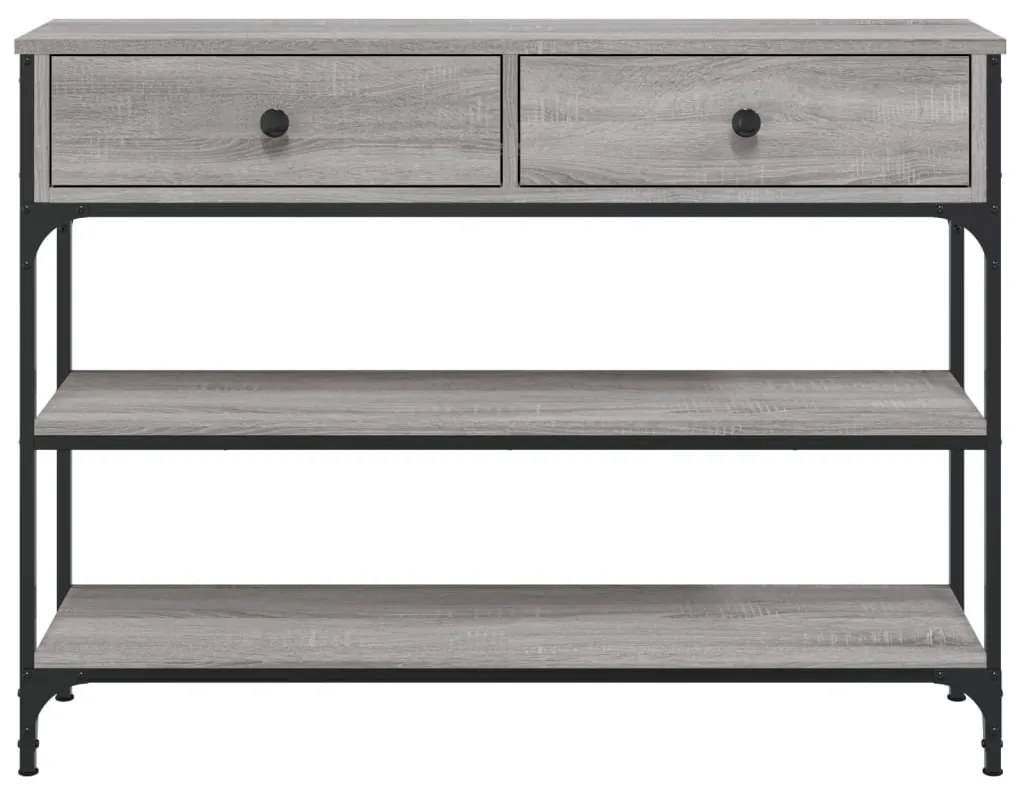 vidaXL Τραπέζι Κονσόλα Γκρι Sonoma 100x25x75 εκ. Επεξεργασμένο Ξύλο
