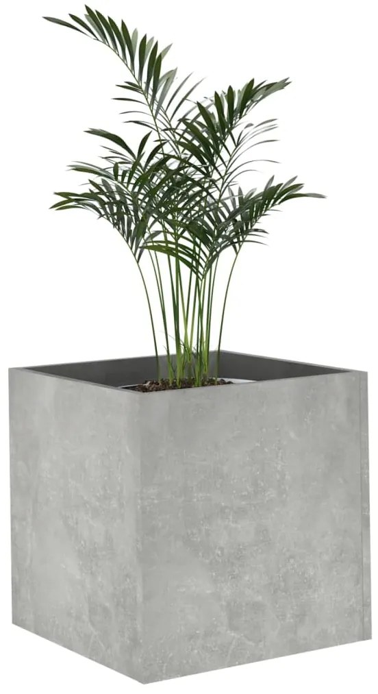 vidaXL Ζαρντινιέρα Γκρι Σκυροδέματος 40x40x40 εκ. Επεξεργασμένο Ξύλο