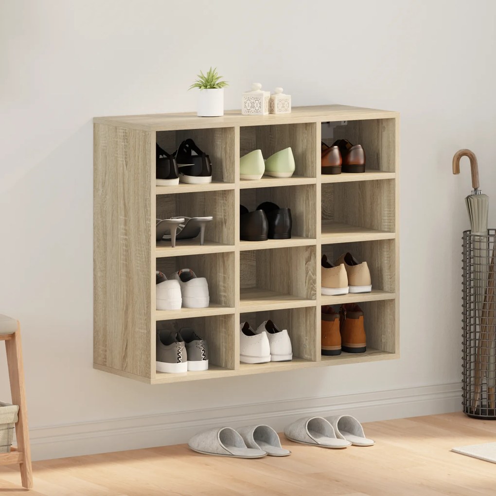 vidaXL Ντουλάπα Παπουτσιών Sonoma Δρυς 103x30x51 εκ Επεξεργασμένο ξύλο