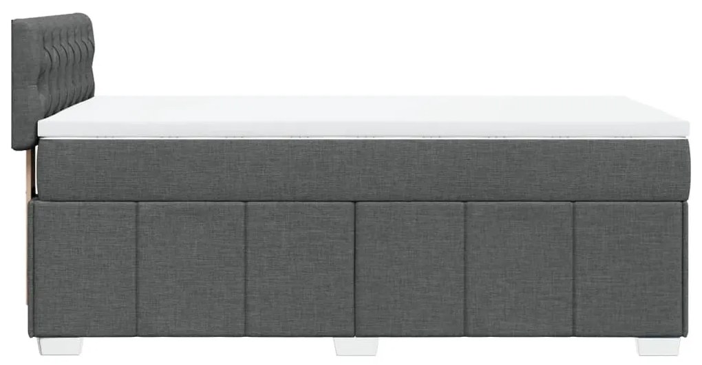 ΚΡΕΒΑΤΙ BOXSPRING ΜΕ ΣΤΡΩΜΑ ΣΚΟΥΡΟ ΓΚΡΙ 90X200 ΕΚ. ΥΦΑΣΜΑΤΙΝΟ 3286959