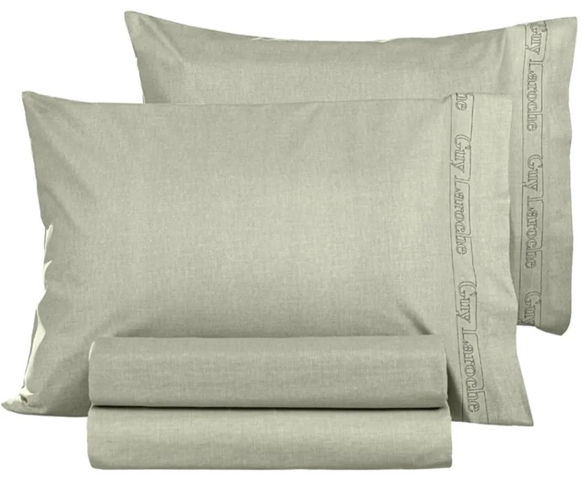 Σεντόνι Ημίδιπλο Με Λάστιχο (120x200+32) Guy Laroche Color Plus Πράσινο