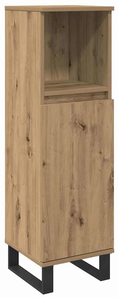 vidaXL Σετ Επίπλων Μπάνιου με αποθήκευση 3 pcs Καφέ 30 x 30 x 180 cm