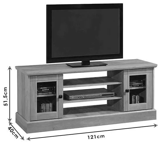 Έπιπλο τηλεόρασης Libby φυσικό 121x40x51.5εκ 121x40x51.5 εκ.