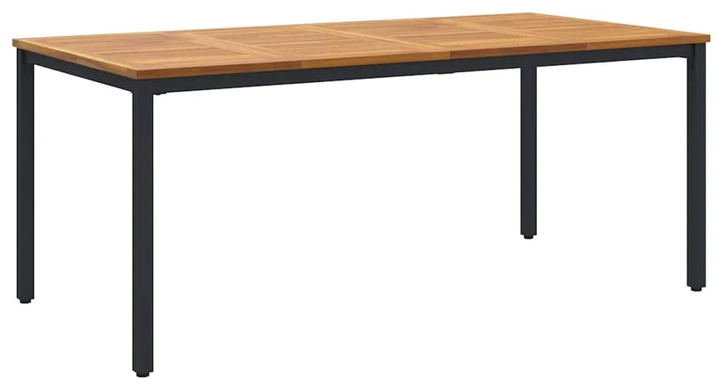 vidaXL Σέτ φαγητού για κήπο 7 pcs Μαύρο και καφέ 180 x 90 x 75 cm