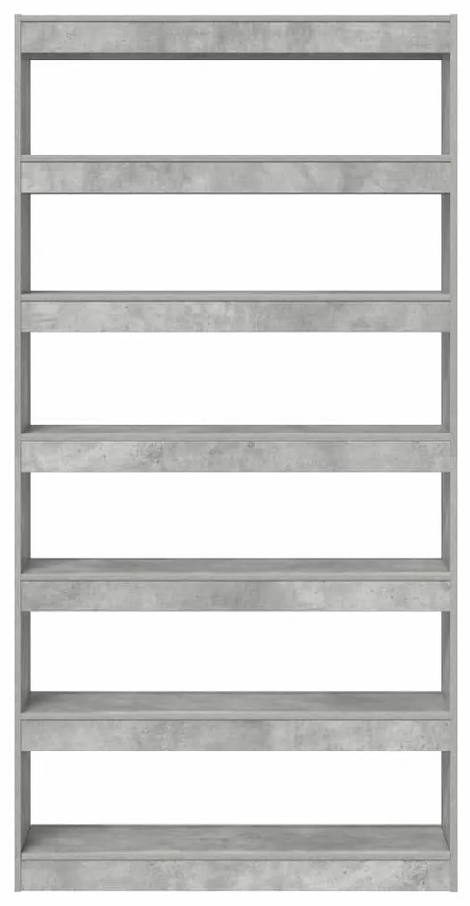 vidaXL Βιβλιοθήκη Γκρι 100 x 30 x 198 εκ. Επεξεργασμένο ξύλο