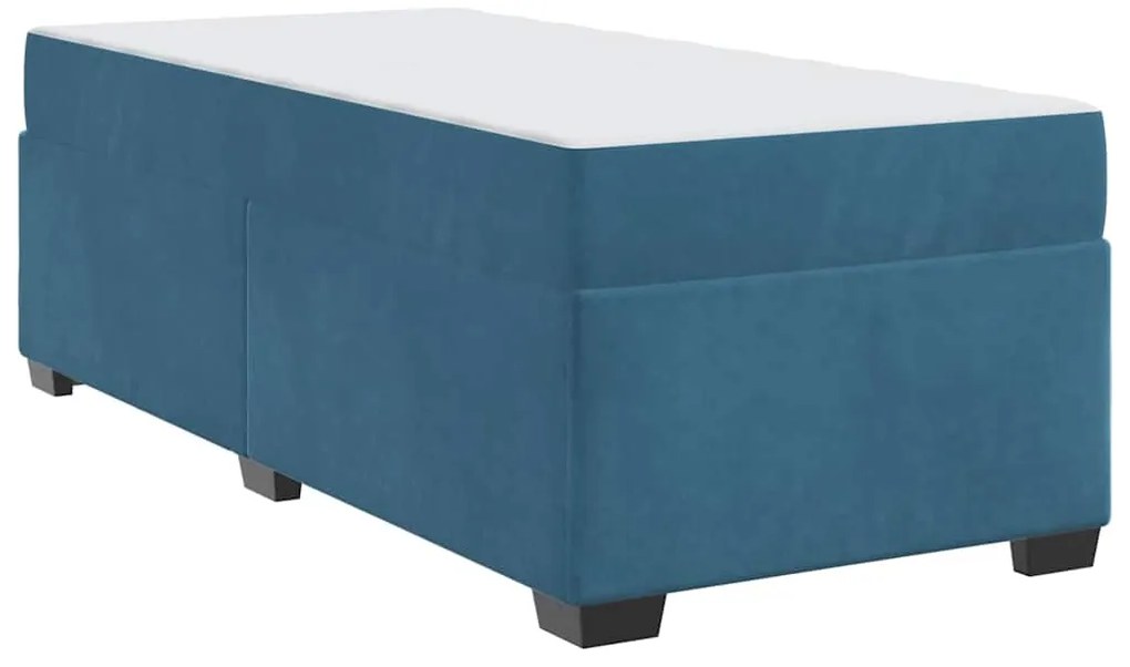 vidaXL Σκελετός Κρεβατιού Άλλο Σκούρο Μπλε 90 x 190 cm Βελούδο