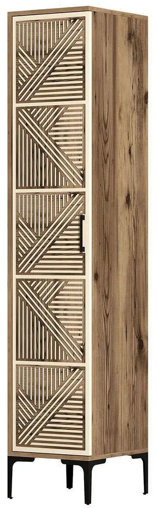 Ντουλάπα Μονόφυλλη Kumsal 845HCT5401 40x47,5x201,4cm Walnut-Cream Single Door