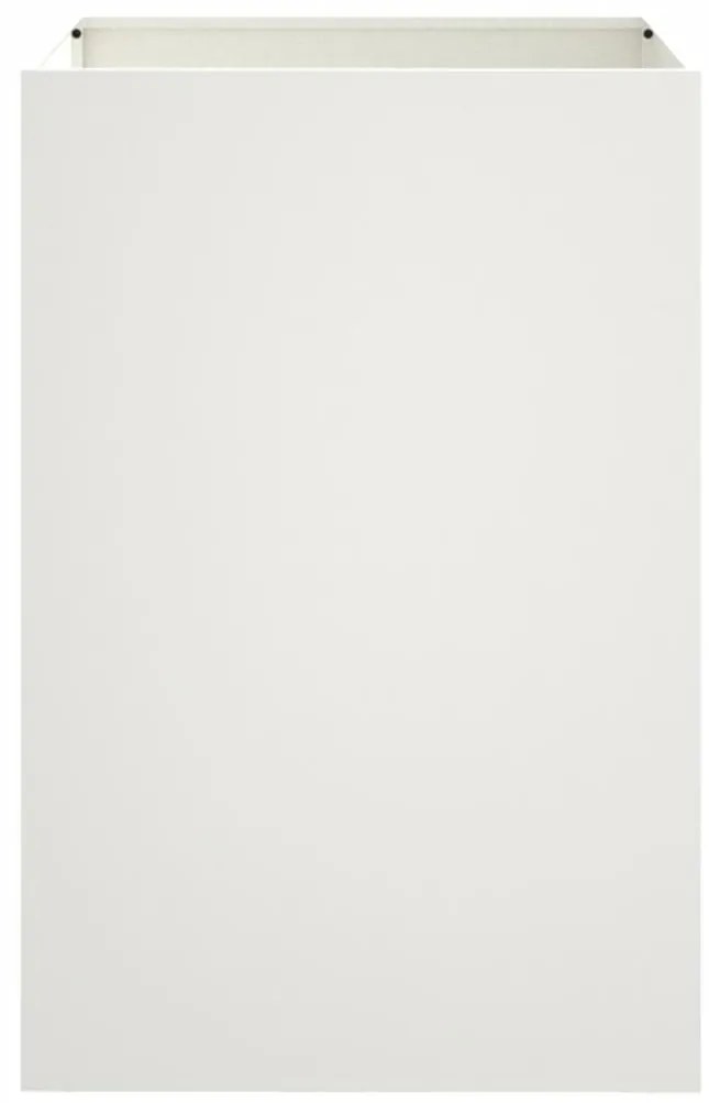 vidaXL Ζαρντινιέρα Λευκή 52x48x75 εκ. από Χάλυβα