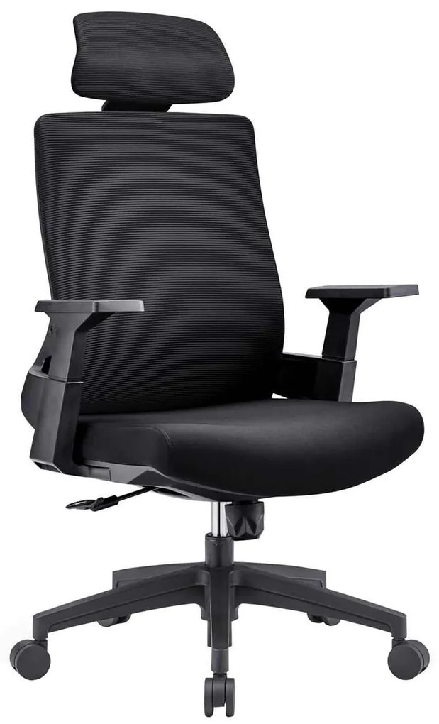 Πολυθρόνα Γραφείου Bf8900 Διευθυντή Mesh - Ύφασμα Μαύρο . Διάσταση: 64x66x116/128cm
