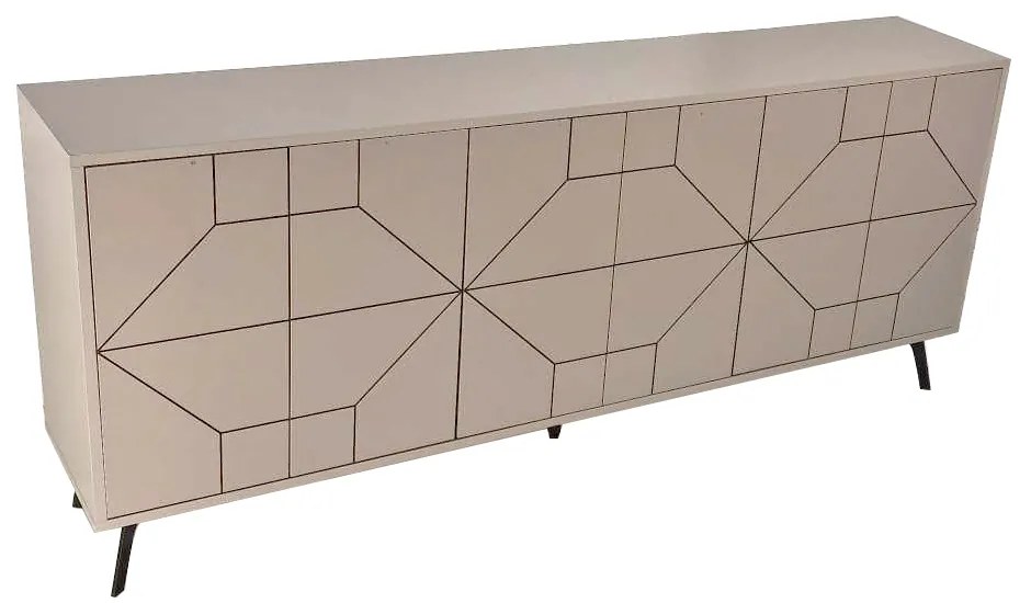 Artekko Artekko Dune Mocha Μπουφές MDF/Μέταλλο Γκρι (184x35x77)cm 783-0122