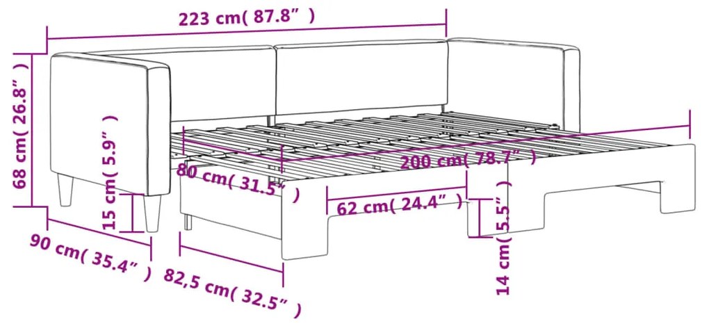 ΚΑΝΑΠΕΣ ΚΡΕΒΑΤΙ ΣΥΡΟΜΕΝΟΣ ΑΝΟΙΧΤΟ ΓΚΡΙ 80 X 200 ΕΚ. ΥΦΑΣΜΑΤΙΝΟΣ 3196573