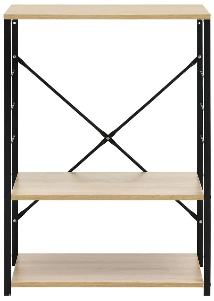 vidaXL Ντουλάπι Φούρνου Μικροκυμάτων Μαύρο/Δρυς 60x39,6x79,5εκ Επ Ξύλο