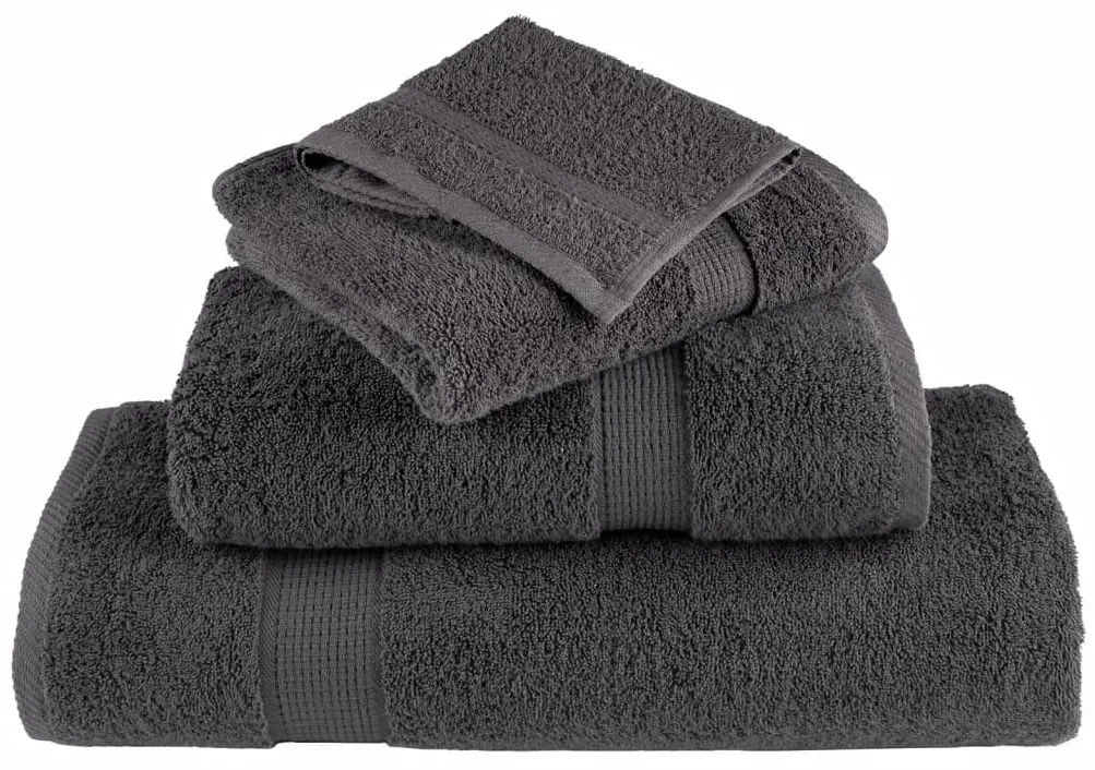 vidaXL Πετσέτες Μπάνιου Premium SOLUND 25 τεμ. Ανθρακί 70x140 εκ. 600 γρ./μ²