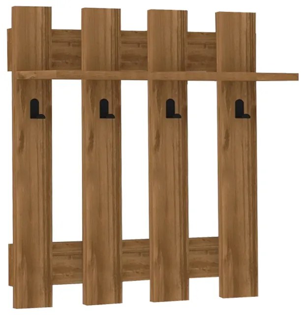 Κρεμάστρα τοίχου Carina Megapap χρώμα καρυδί 70x18x70εκ.