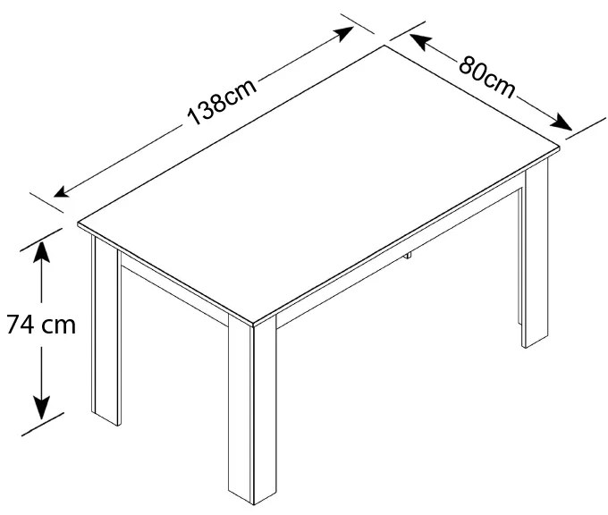 ΤΡΑΠΕΖΙ TITO MEGAPAP ΜΕΛΑΜΙΝΗΣ ΧΡΩΜΑ ΛΕΥΚΟ ΓΚΡΙ 138X80X74ΕΚ.