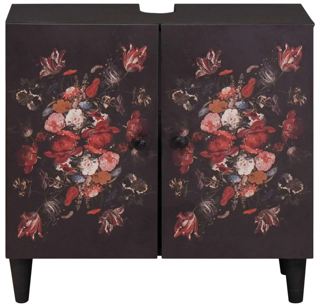 vidaXL Ντουλάπι νιπτήρα Πολύχρωμο 62 x 33 x 58 εκ. Στερεό ξύλο μάνγκο