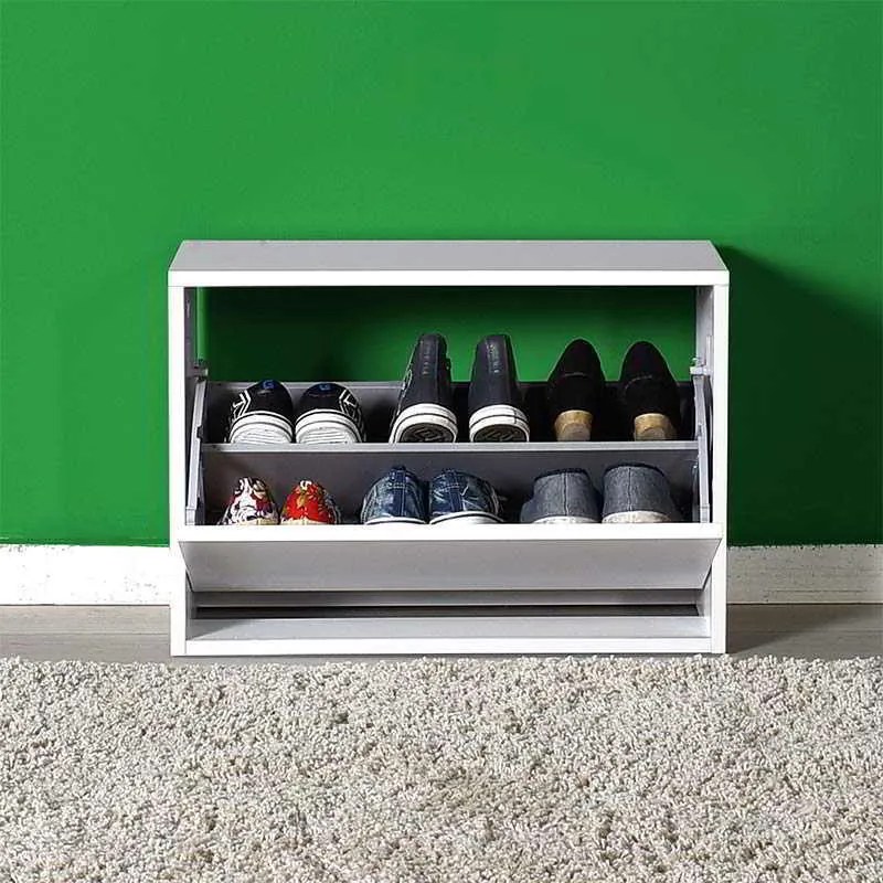 Παπουτσοθήκη Step Megapap 6 ζευγών σε χρώμα λευκό 60x30x42εκ.