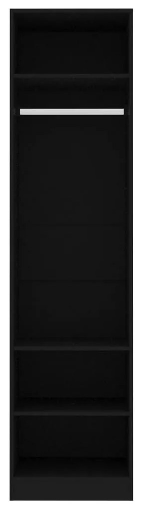 Ντουλάπα Μαύρη 50 x 50 x 200 εκ. από Μοριοσανίδα - Μαύρο