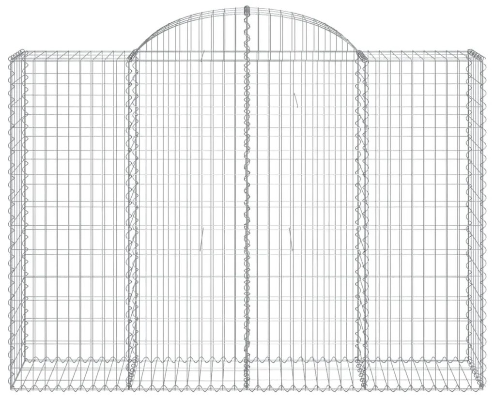 Συρματοκιβώτια Τοξωτά 18 τεμ. 200x50x140/160 εκ. Γαλβαν. Ατσάλι - Ασήμι