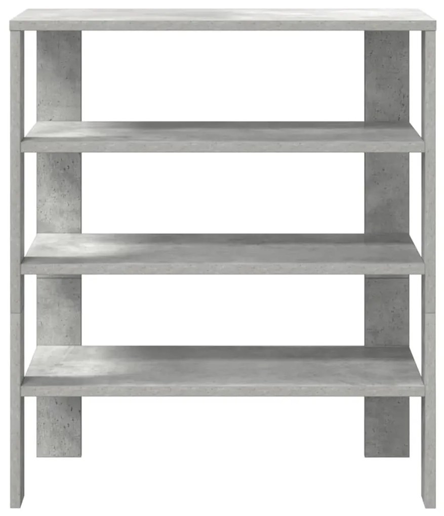 Ράφι παπουτσιών Γκρι μπετόν 61x32x70 cm Κατασκευασμένο ξύλο - Γκρι