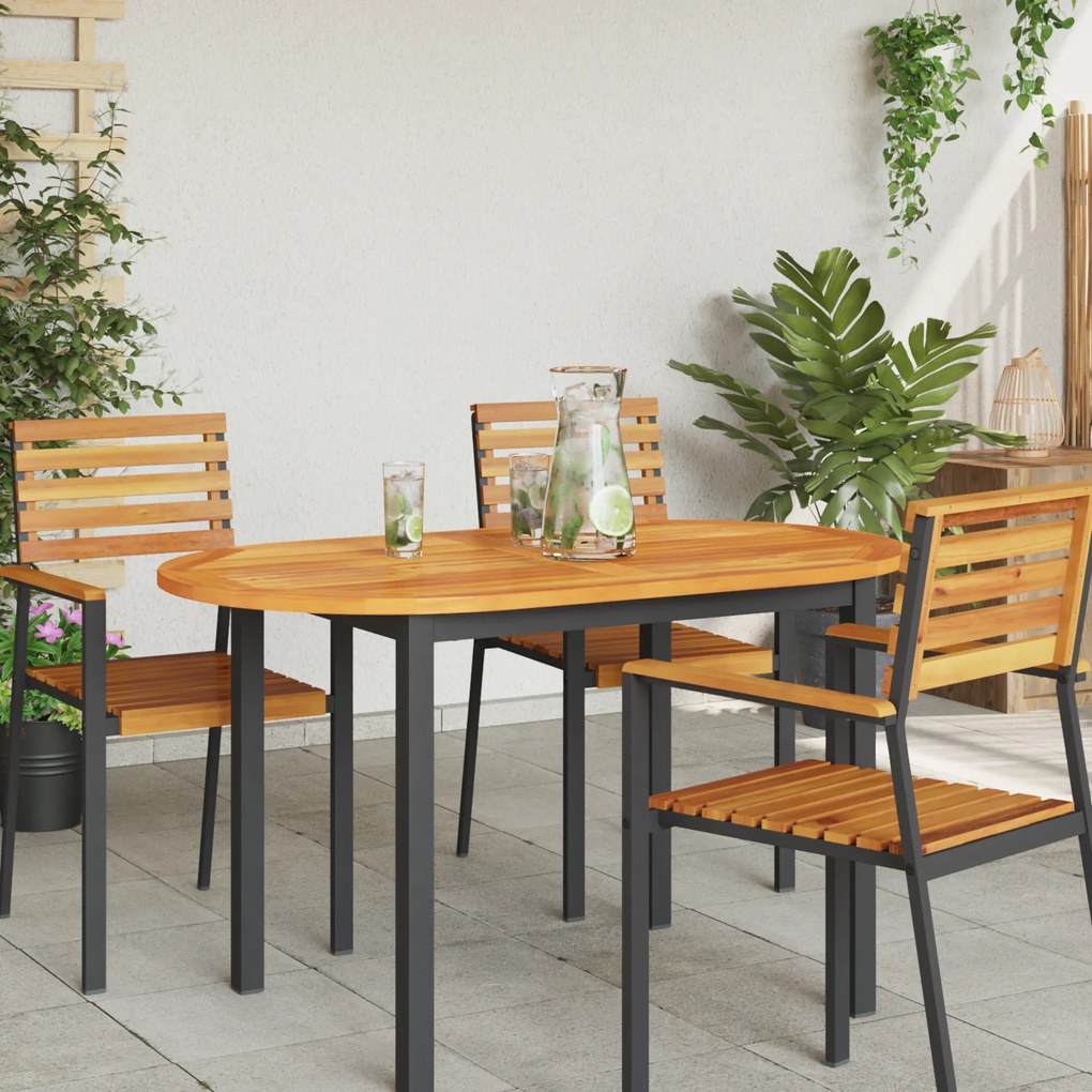 vidaXL Επιφάνεια Τραπέζι 120x70x2,2 cm Ωοειδής Μασίφ Ξύλο Acacia