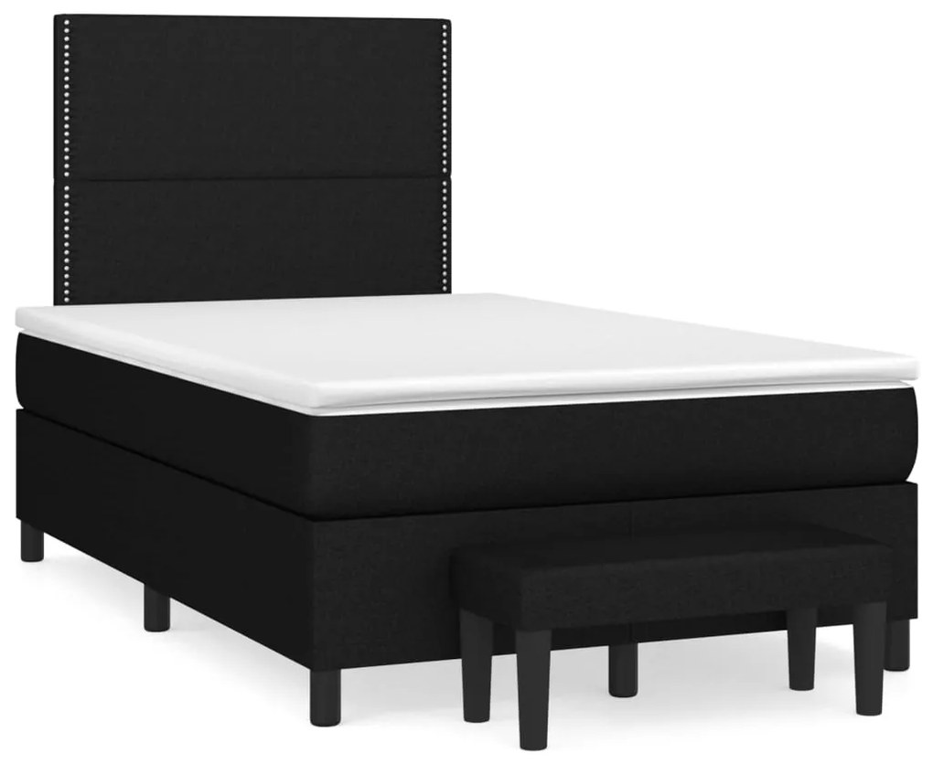 ΚΡΕΒΑΤΙ BOXSPRING ΜΕ ΣΤΡΩΜΑ ΜΑΥΡΟ 120X200 ΕΚ. ΥΦΑΣΜΑΤΙΝΟ 3136503