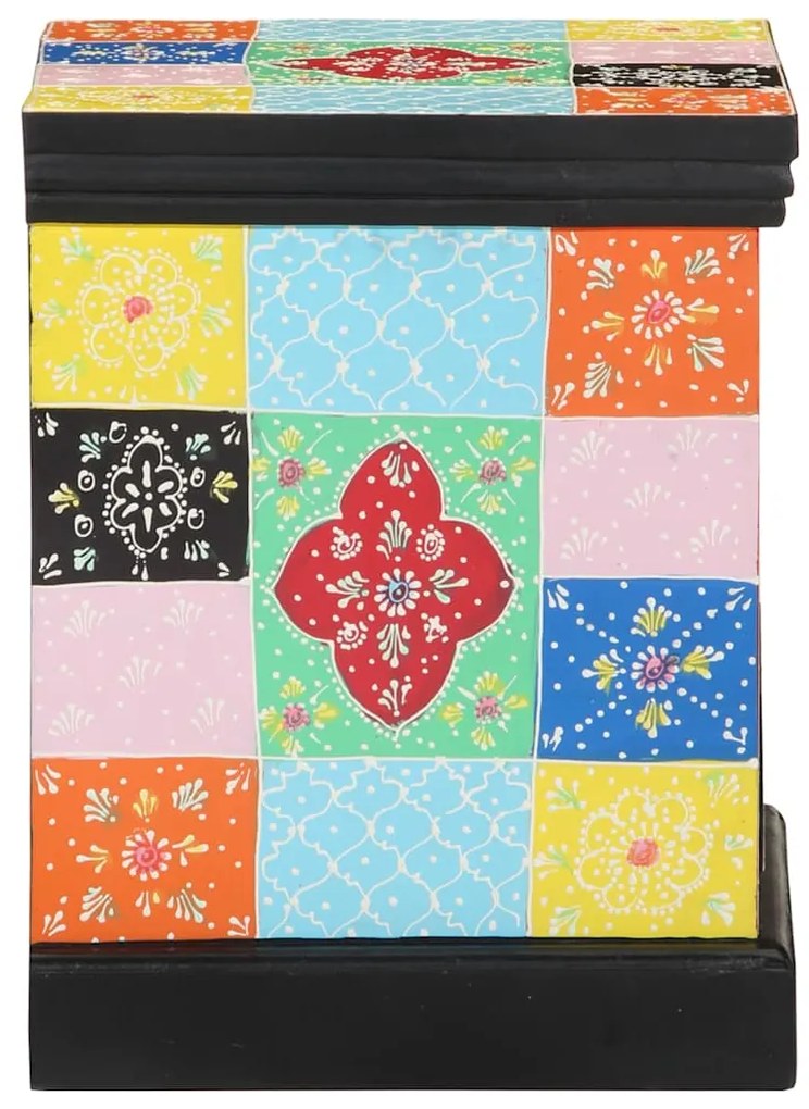 vidaXL Κομοδίνο 2 pcs Πολύχρωμο 40 x 35 x 45 εκ. Μασίφ ξύλο μάνγκο