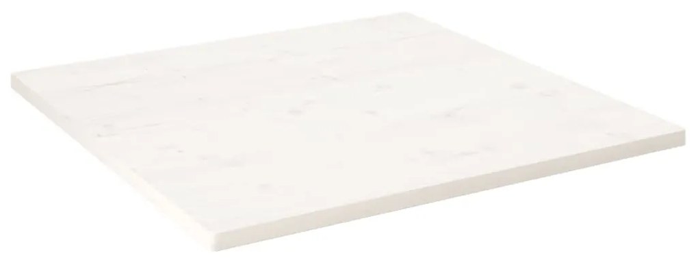 Επιφάνεια Τραπεζιού Τετράγωνη Λευκή 70x70x2,5 εκ. Μασίφ Πεύκο