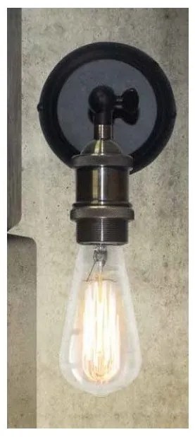 Απλίκα τοίχου MAGNUM αντικέ μπρονζέ μαύρη Homelighting-77-2160-Μπρονζέ 77-2160