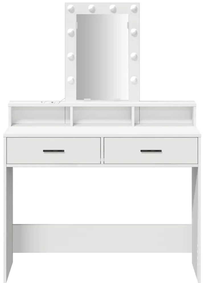 vidaXL Τραπέζι περιποίησης Λευκό 100 x 41 x 140 εκ. Επεξεργασμένο ξύλο