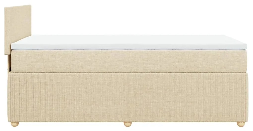 ΚΡΕΒΑΤΙ BOXSPRING ΜΕ ΣΤΡΩΜΑ ΚΡΕΜ 100 X 200 ΕΚ. ΥΦΑΣΜΑΤΙΝΟ 3287365