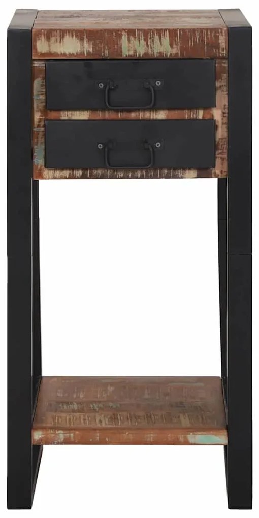 vidaXL Κομοδίνο Πολύχρωμο 40x40x80 εκ. Μασίφ Ανακυκλωμένο Ξύλο