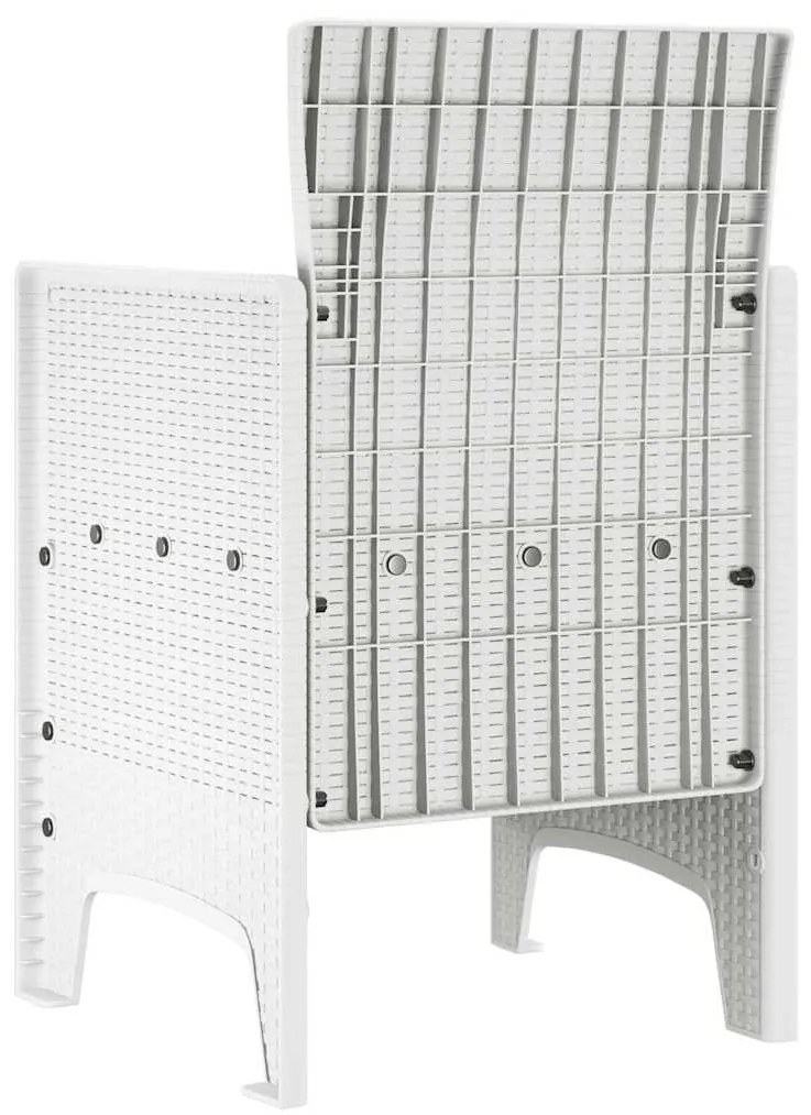 vidaXL Καρέκλες Κήπου με Μαξιλάρια 4 pcs Λευκό 53 x 49 x 85 εκ.