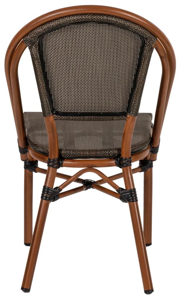 Καρέκλα Κήπου DALILA Καφέ/Μπαμπού Αλουμίνιο/Ύφασμα 50x56x86cm