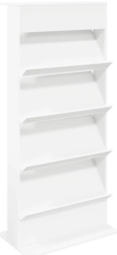 vidaXL Ράφι Περιοδικών Λευκό 70 x 41 x 156 εκ. Επεξεργασμένο ξύλο