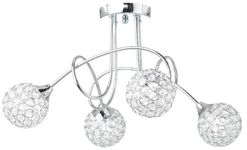 Φωτιστικό Οροφής Crystal AD20120084 Clear Crystal, Metal