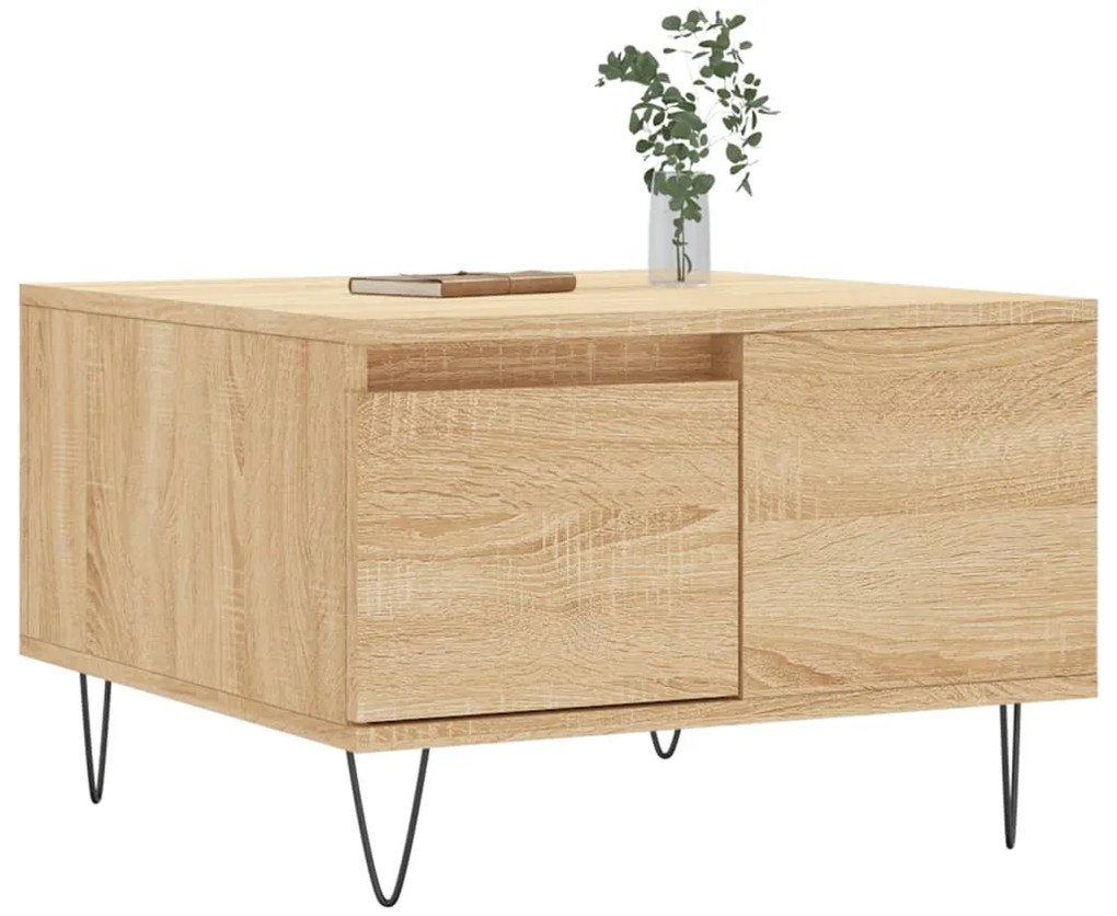 vidaXL Τραπεζάκι Σαλονιού Sonoma Δρυς 55x55x36,5εκ. Επεξεργασμένο Ξύλο