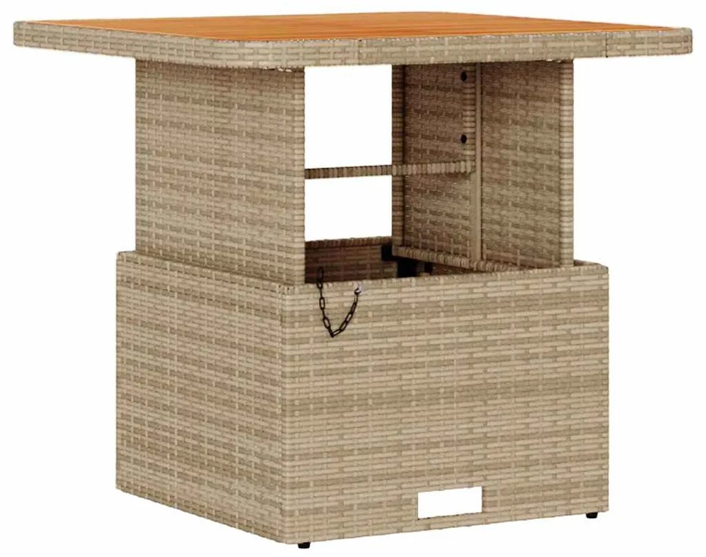 vidaXL Σέτ φαγητού για κήπο Μπεζ συνθετικό ρατάν