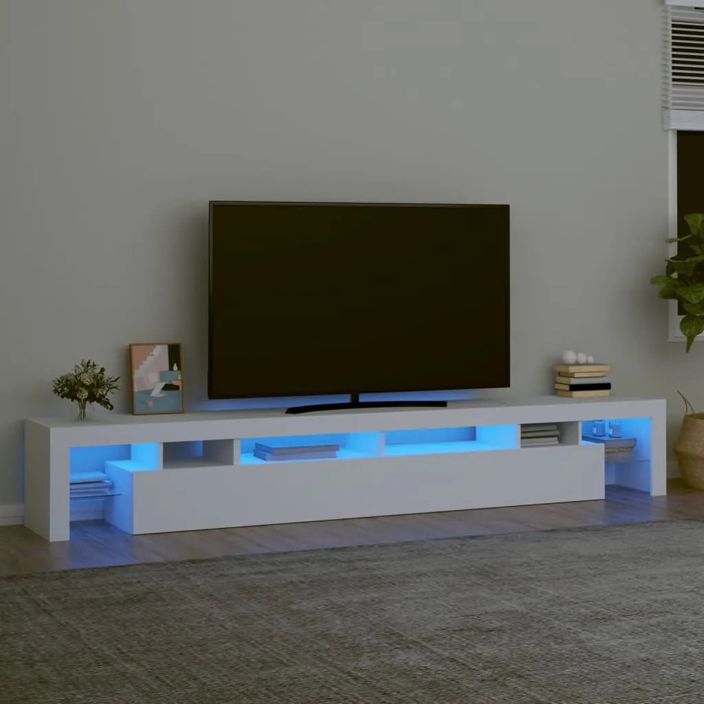 Έπιπλο Τηλεόρασης με LED Λευκό 260 x 36,5 x 40 εκ.