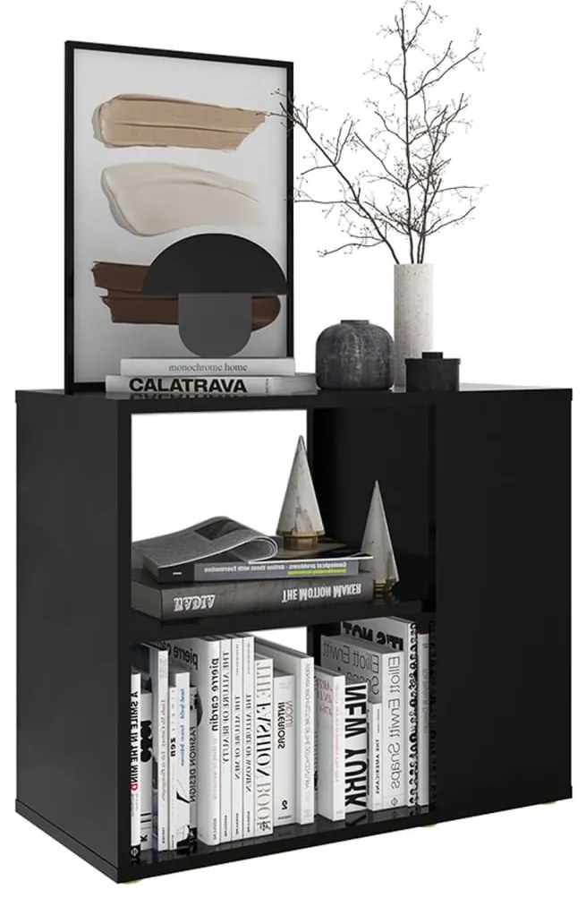 vidaXL Βοηθητικό Ντουλάπι Μαύρο 60 x 30 x 50 εκ. από Επεξ. Ξύλο