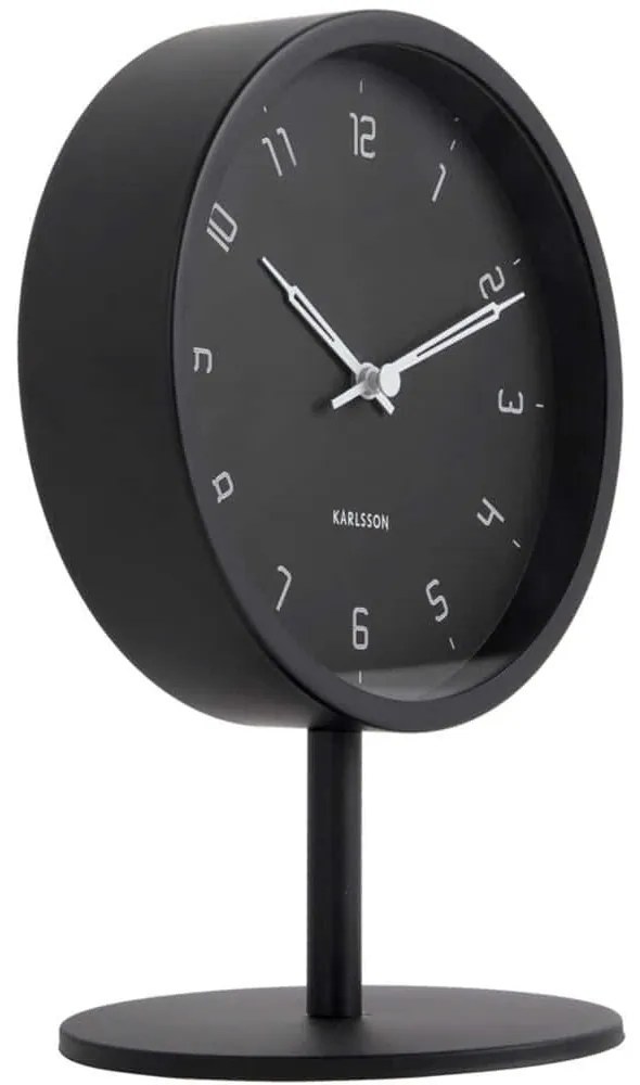 Ρολόι Επιτραπέζιο Stark KA5951BK Φ15x22,5cm Black Karlsson Metal