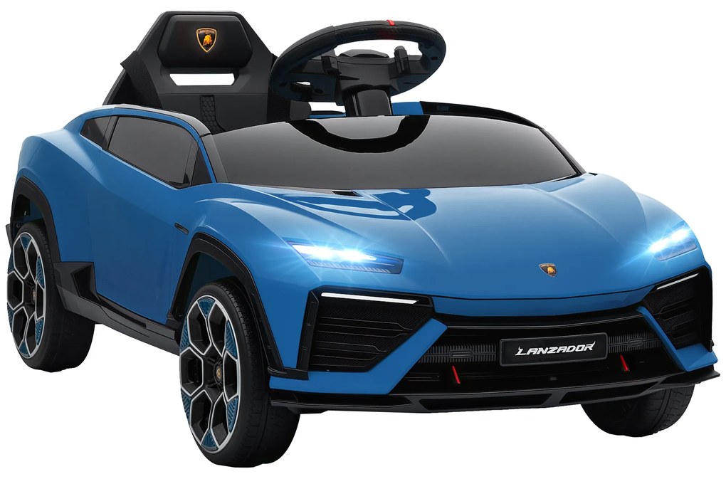 AIYAPLAY Ηλεκτρικό Αυτοκίνητο για Παιδιά 12V, Αυτοκίνητο για Παιδιά με Τηλεχειριστήριο 2,4 GHz, 2 Κινητήρες, Κόρνα, LED, Μουσική, 101,5 x 49 x 43 cm, Μπλε