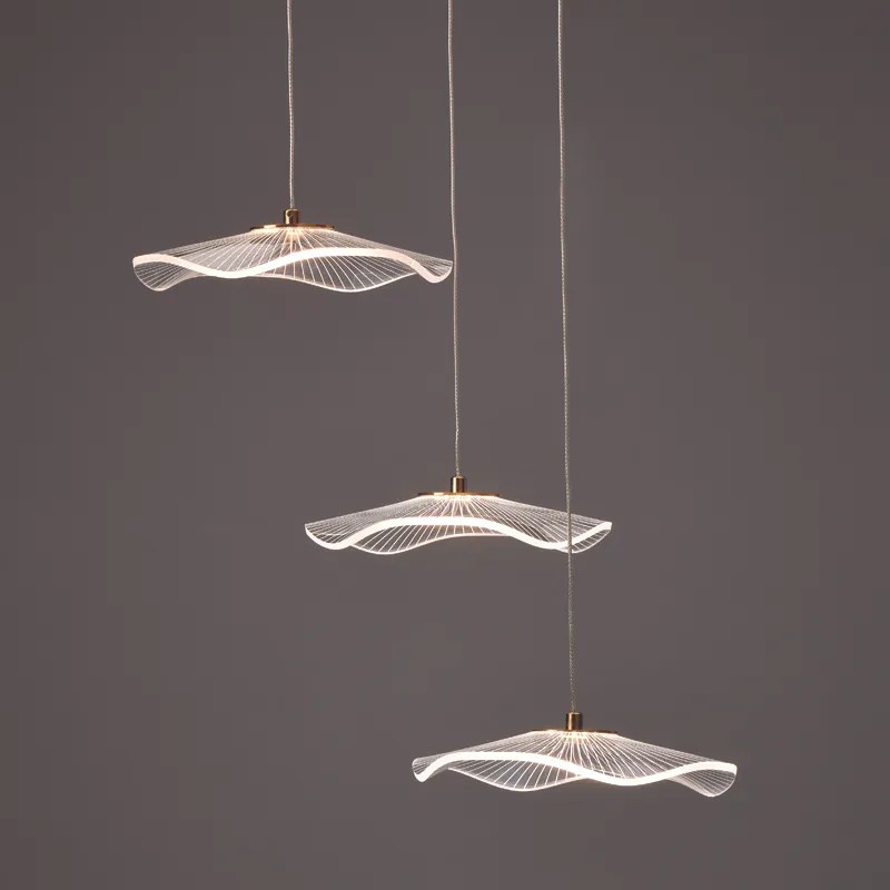 Φωτιστικό Κρεμαστο Aca ZM34LEDP45BR NIMFEA Οξυντέ (Bronzed) 3000K