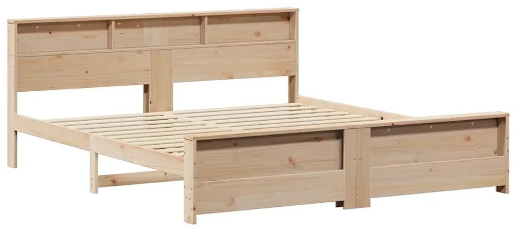 vidaXL Σκελετός Κρεβατιού Καφέ 180 x 200 cm Μασίφ ξύλο πεύκου