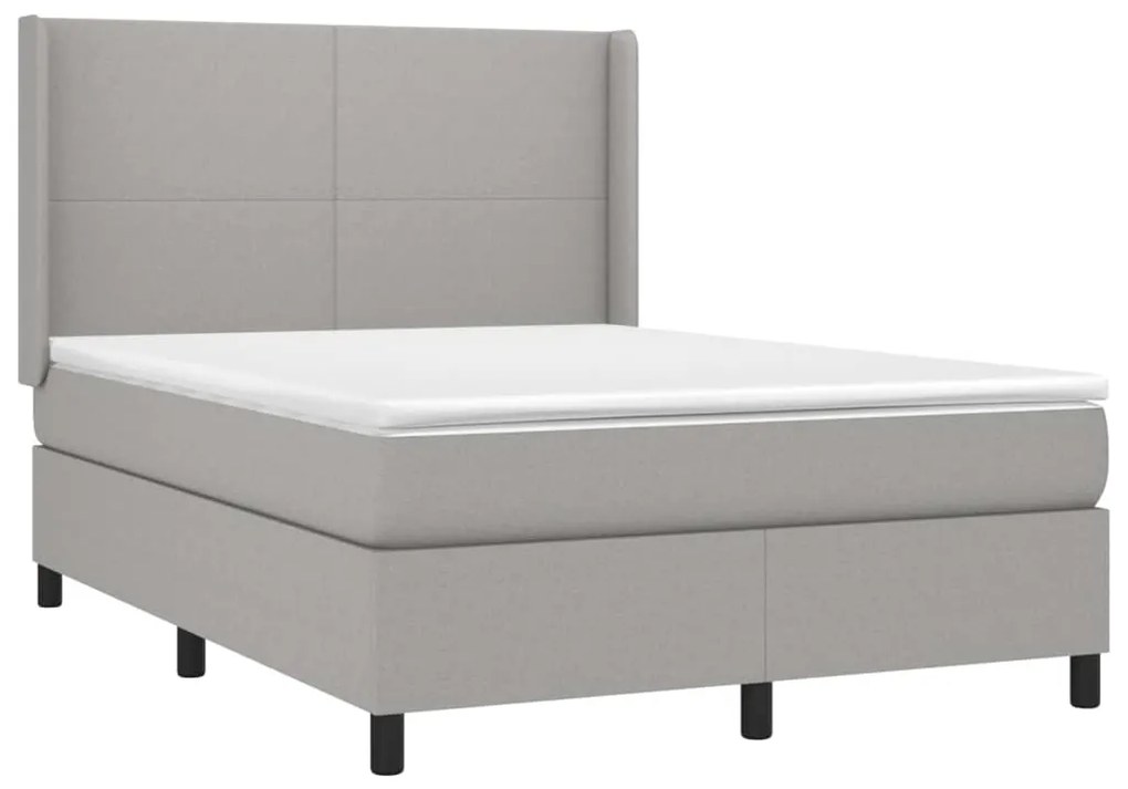 ΚΡΕΒΑΤΙ BOXSPRING ΜΕ ΣΤΡΩΜΑ ΑΝΟΙΧΤΟ ΓΚΡΙ 140X200 ΕΚ. ΥΦΑΣΜΑΤΙΝΟ 3131273