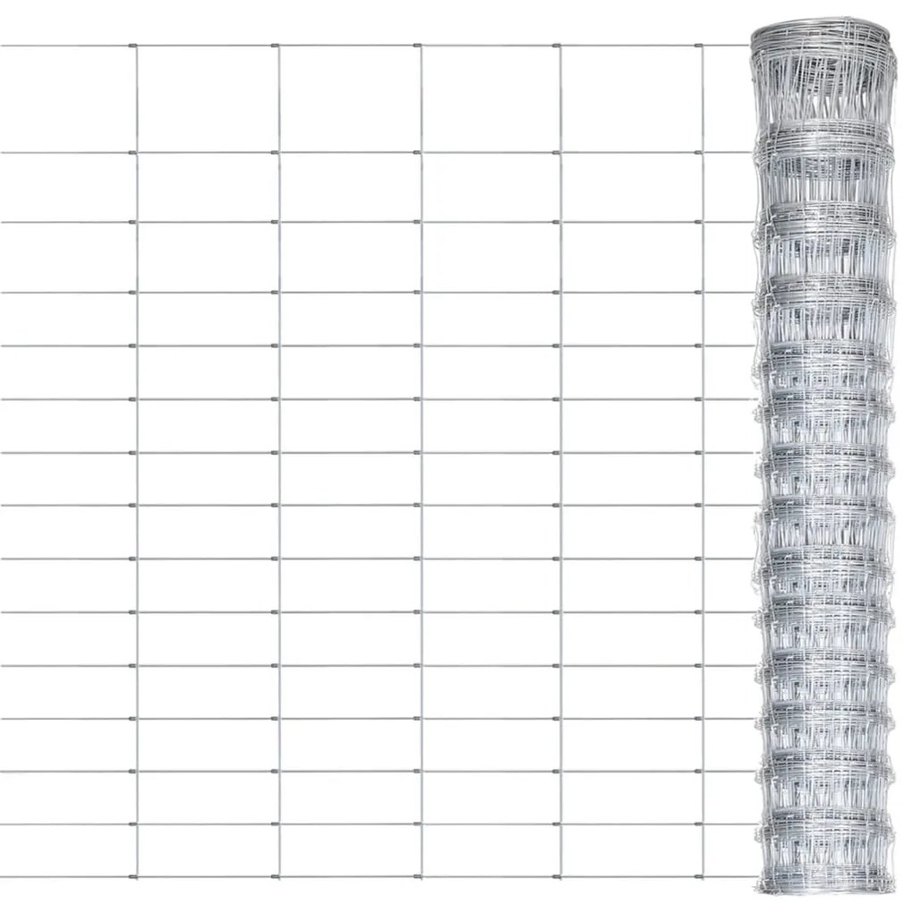 vidaXL Συρματόπλεγμα Περίφραξης Ασημί 50 x 1,6μ. Γαλβανισμένος Χάλυβας