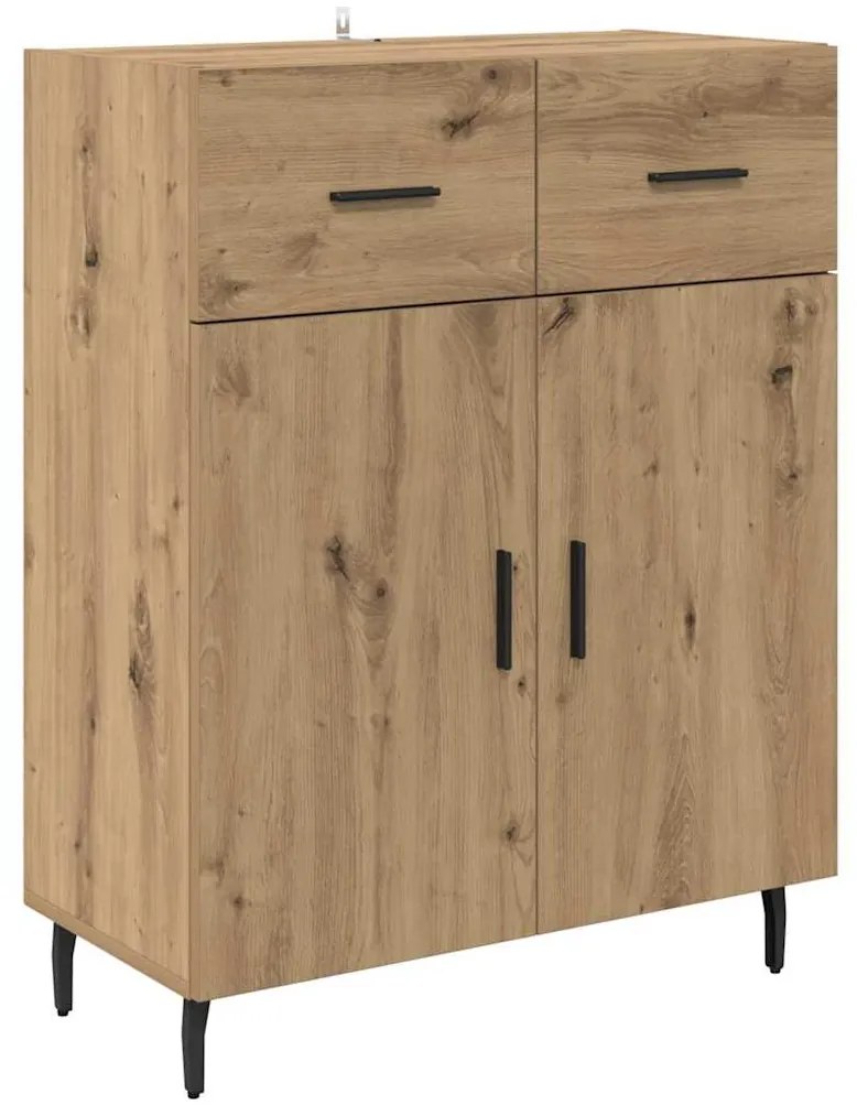 vidaXL Πλαϊνό γραφείο με συρτάρι Artisan Oak 69,5 x 34 x 90 εκ.