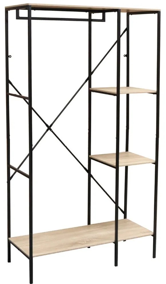 Ντουλάπα Free 90 18-0015 90x40x165cm Sonoma-Black